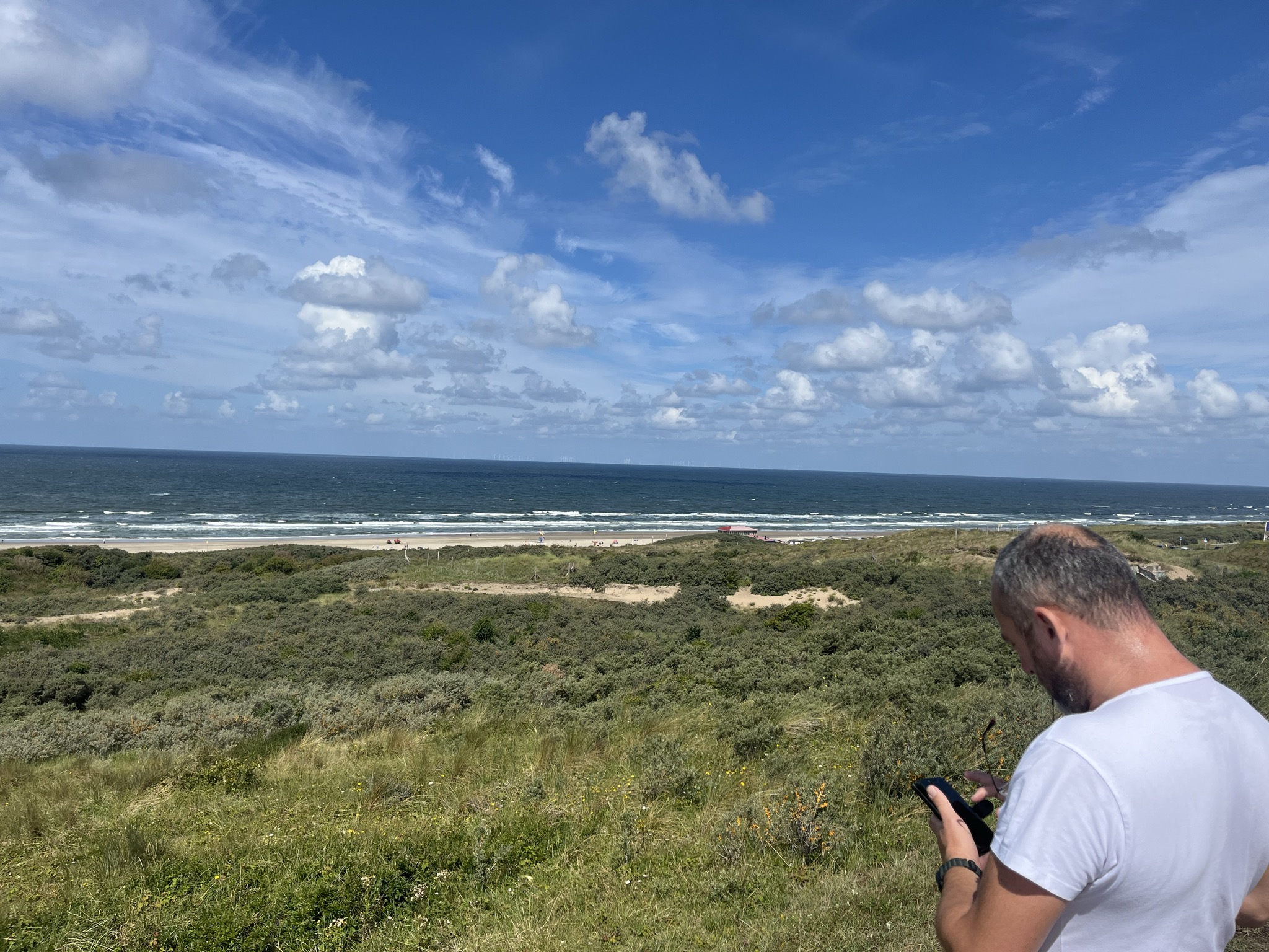 Blik over de zee vlakbij Wijk aan Zee